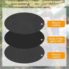 Gachiwar 48 Inch Fireproof Underlay for Protection of Patio and Lawns, Heat Protection Under Grill Mat and Fireplace Rugs (120 x 120 cm)