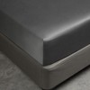 Bamboo Fitted Sheet 160 x 200 cm Dark Grey Fitted