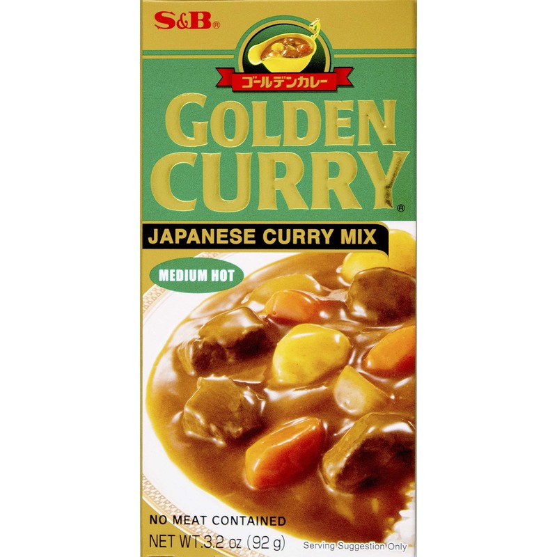 S&B S&B, Golden Curry Japanese curry Mix, Medium Hot, 3.2