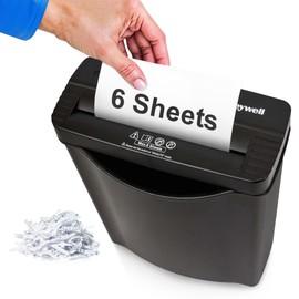 Honeywell Safes & Door Locks 9306F 6 Sheet Strip-Cut Paper Shredder, Black