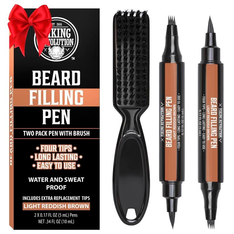 Viking Revolution Beard Pen (2-Pack) Waterproof Beard Filler Pen with