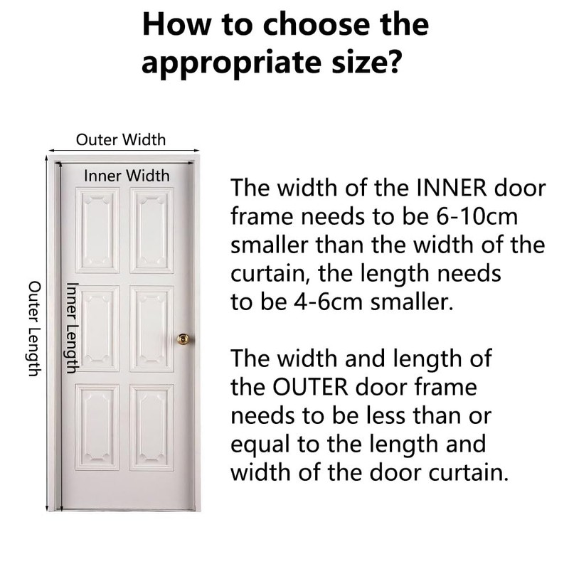Magnetic Screen Door 80 x 200 cm, Self Sealing Mesh
