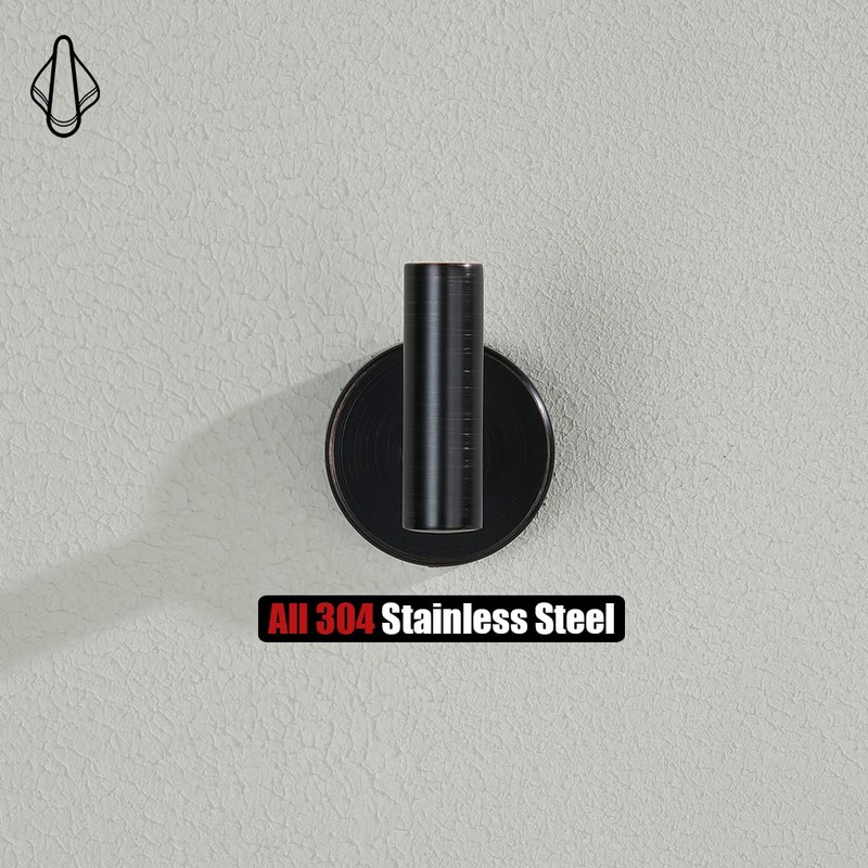 JQK Bathroom Towel Hook Oil Rubbed Bronze, 304 Stainless Steel