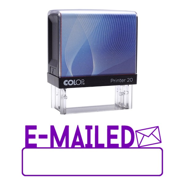 E-MAILED Self Inking Rubber Stamp Custom Colop Office Stationary P20