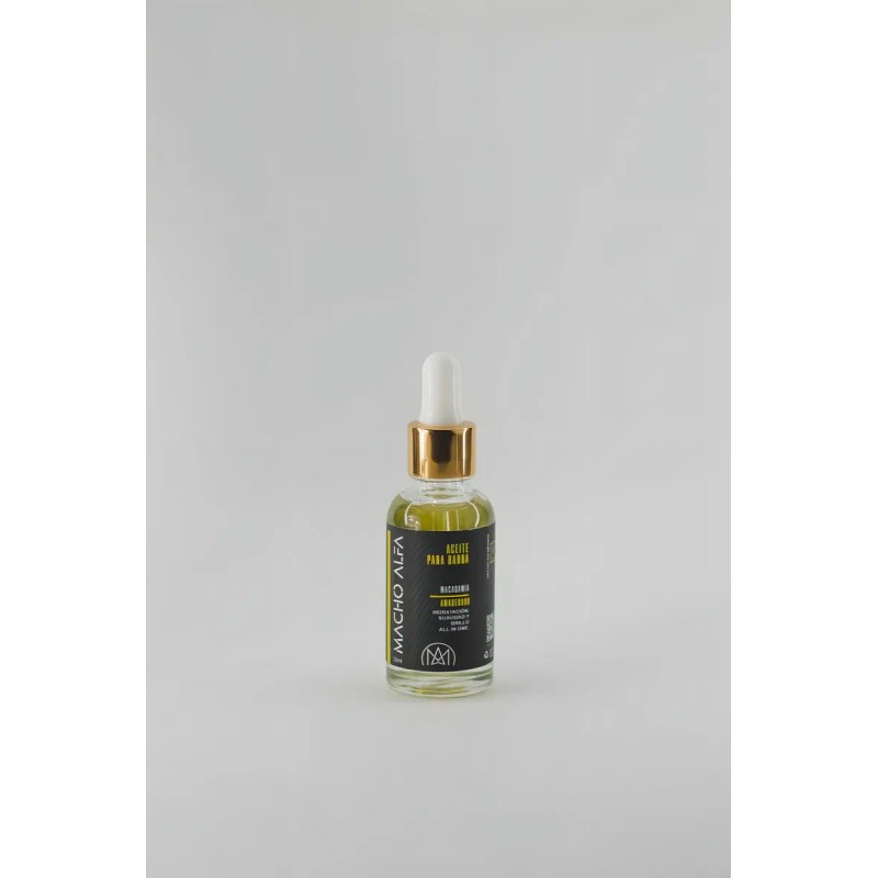 Aceite Hidratante Barba y Bigote 30ml Macho Alfa Cítrico
