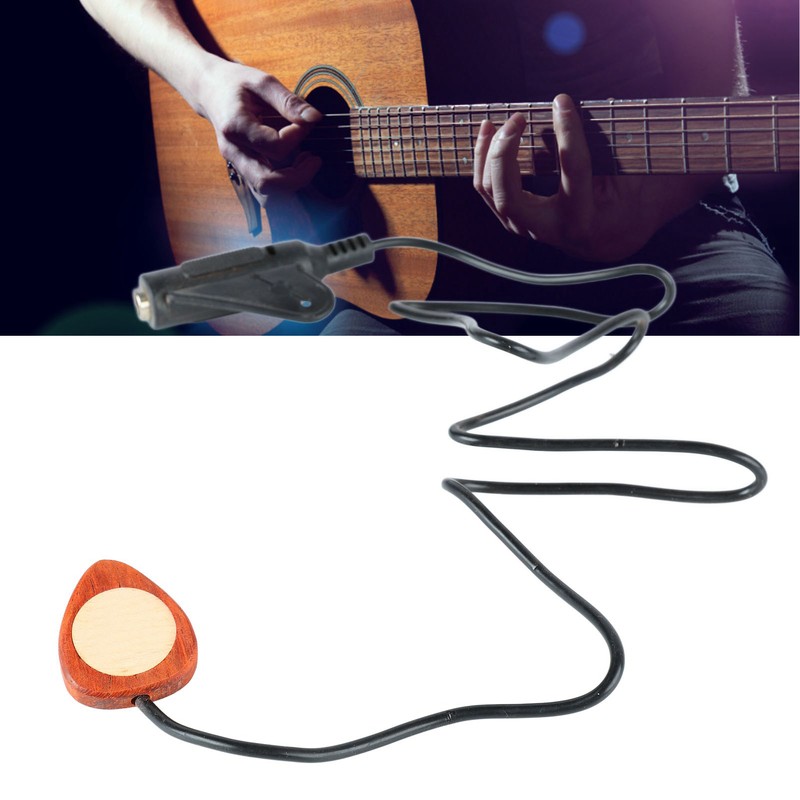 Piezoelectric Pickup with Heart Shape Pick Contact Microphone Transducer for