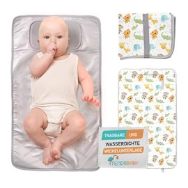 TENDS Travel Changing Mat - Waterproof, Foldable, Washable and Padded, Compact, Ideal for Baby Comfort and Cleanliness, Perfect Nappy Bag as an Original Gift for Newborns