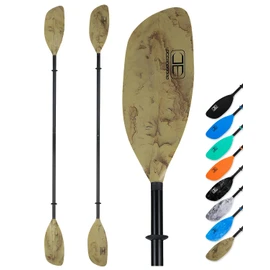 OCEANBROAD Kayak Paddle 86in/218cm Alloy Shaft 2-Piece Floatable Kayak Oar for Kayaking Canoeing Boating, 1 Paddle, Brown Marble