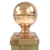 6x6 Copper Globe Finial Post Cap by Captiva - Extended