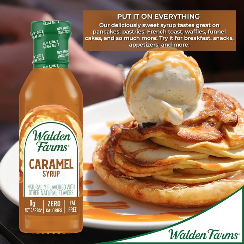 Walden Farms Caramel Syrup – Perfect for Coffee, Desserts, Ice