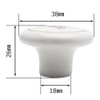 WAKI TW-167 Ceramic Knob, White Flowers, 1.5 inches (38 mm)