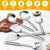 E-far - Juego de 6 utensilios de cocina de acero