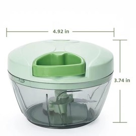 Vegetable Chopper Manual Food Chopper with Container, Hand Pull String Veggie Cutter for Salad