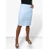 Ladies Heavy Cotton Denim Pencil Skirt Casual 8-18, White