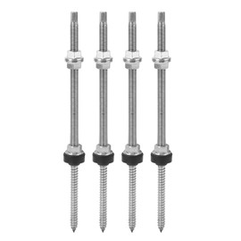 4PCS PV Bracket Double Head Screw Stainless Steel Anti Corrosion Photovoltaic Mounting Screw for Installation