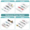 Esteopt Drawer Organisers, 4 Pcs Plastic Storage Drawers, Versatile Storage