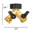 LIULO TOOL Brass Garden Hose Splitter 2 Way, Hose Y