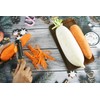 3-in-1 Kitchen Peeler, Scrabber & Grater: a cutting tool with