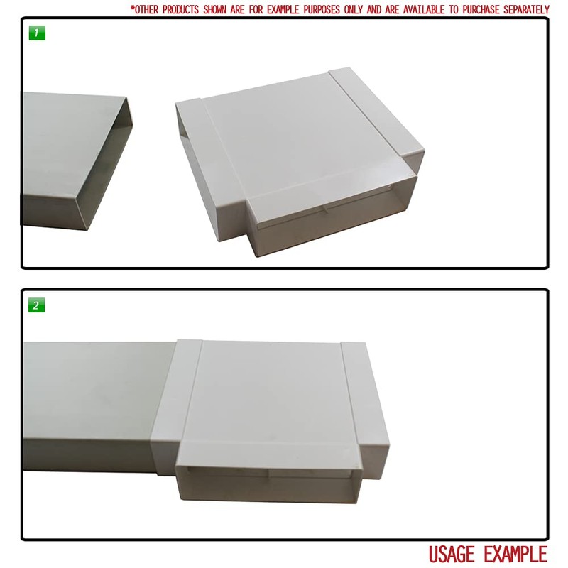 Kair Equal T-Piece Adaptor 204mm x 60mm for Rectangular Plastic