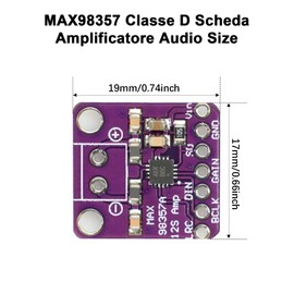 MAX98357 I2S 3W Klasse D Audio Verstärkermodul AYWHP 5 PCS DAC Decoder Modul Audio Board I2S DAC Decoder Breakout Module Filterless Audio AMP Board für Arduino