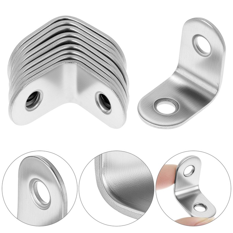 QWORK 20 PCS Corner Braces, 1" x 1" (25x25mm) 2mm