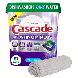 PURPUR Platinum Plus ActionPacs Dishwasher Detergent Pods, Dishwasher Soap, Cleaning Supplies, Fresh Scent