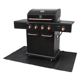 Permasteel Fire-Resistant Grill Mat for Outdoor Grill, 65" x 39" Non-Slip Deck Protector, Durable Rubber BBQ Mat for Under Grill, Reusable Black Under Grill Mat for Gas BBQ Grills