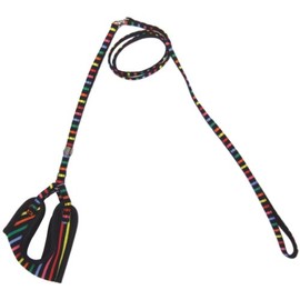 ONS ストライプソフトハーネスリード 3S マルチブラック (猫・超小型犬)