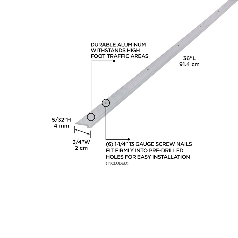 M-D Building Products 78030 36 in. Silver Aluminum Tile Edging