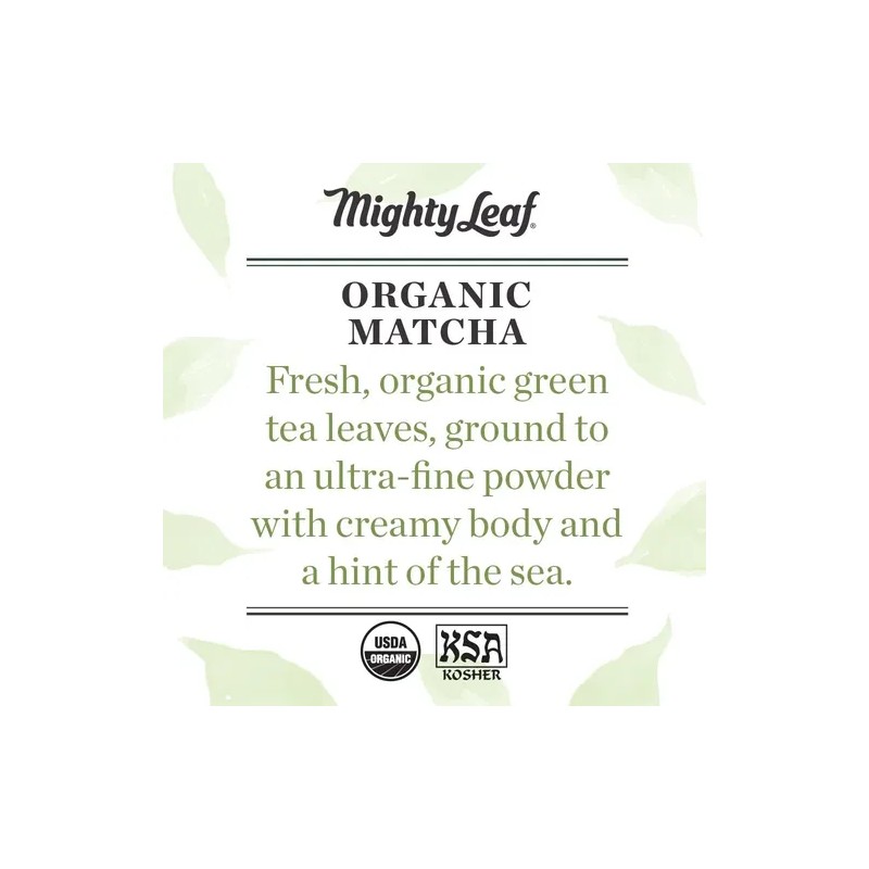 Mighty Leaf Té Verde Matcha Orgánico En Polvo 85 G
