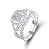 EVER FAITH Plata de Ley 925 Elegante Completo Pave CZ