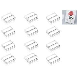 10 Pieces Acrylic Stands Clear Place Card Holders, Acrylic Sign Holders Table Number Stands Card Display Stand for Postcard Photo Wedding Party Events Office Business Meeting