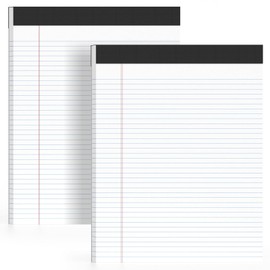 AILZFEI 2 Pack of Legal Pads 8.5 x 11 College Ruled Writing Pads 8.5" x 11.75" Notepad 30 Sheets per Note Pads Notebook Study Back 8x11 Pads of Paper