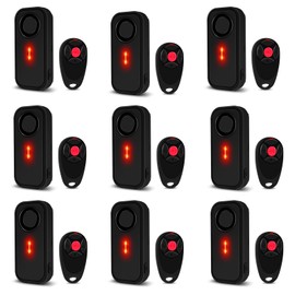 USUPERINK Car Alarm System, 113dB Fake Car Alarm, Motion Alarms for Cars Vehicle Security Alert Automotive Vibration Warning Interior Safety Red LED Light IP66 Waterproof, 9Pcs