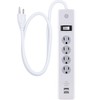 GE 14090 Surge Protector, 4 Outlet 2 USB Ports