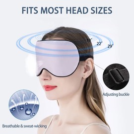 townssilk townssilk 2 pcs 100% Silk Sleep mask with Adjustable Strap,Comfortable and Super Soft Eye mask Including 1 pc Balck and 1 pc laverder