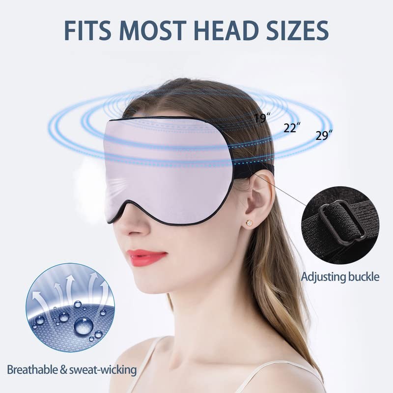 townssilk townssilk 2 pcs 100% Silk Sleep mask with Adjustable