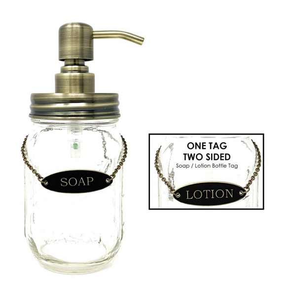 Mason Jar Soap Dispenser (Gold Brass)