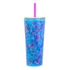 Lilly Pulitzer Double Wall Tumbler with Lid and Reusable Straw,