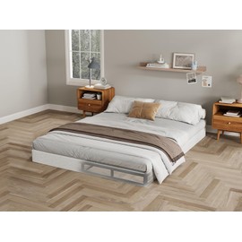 AROMUSTIME California King Box Spring 5 Inch High Profile Black Heavy Duty Metal Mattress Foundation with Fabric Cover,Easy Assembly,Non-Slip & Noise-Free