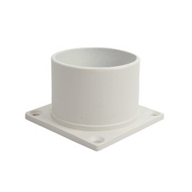 Solus S349 Pier Mount Adapter for 3" Post Top Light Fixtures – Durable Aluminum Surface Mount Base – Made in USA, (White)