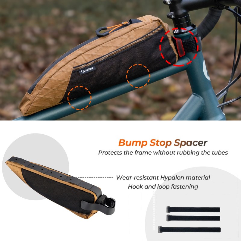 QUNATURE Bike Top Tube Bag Bicycle Front Frame Bag 1L