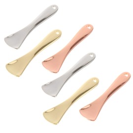 Baluue 6pcs Cream Cosmetic Spoon Mini Massage Sensitive Skin Ice Cream Spoon Makeup Spoon Peanut Butter Stirrer Facial Electric Massagers Eye Repair Cream Hand Coffee Zinc Alloy