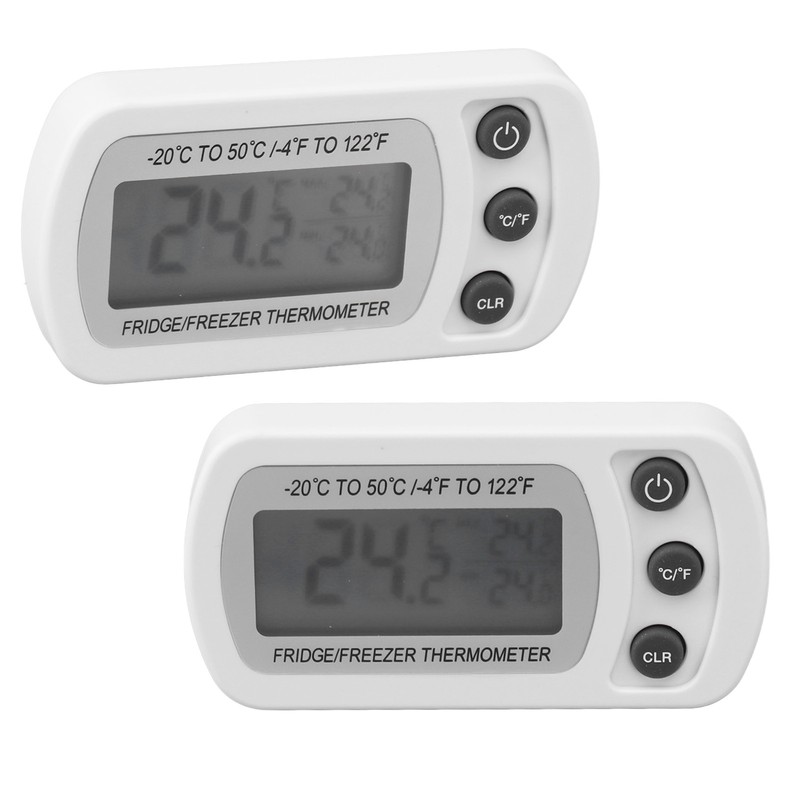 2Pcs Waterproof Digital Refrigerator Fridge Thermometer ‑20~50℃ Digital Freezer Thermometer