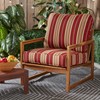 Greendale Home Fashions Outdoor Reversible 2-Piece Deep Seat Cushion Set,
