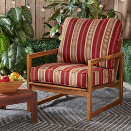 Greendale Home Fashions Outdoor Reversible 2-Piece Deep Seat Cushion Set, Tuscan Stripe