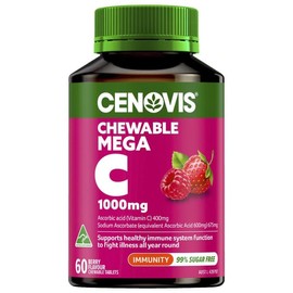 Cenovis Buy Cenovis Chewable Mega Vitamin C 1000mg Berry 60 tablets Online