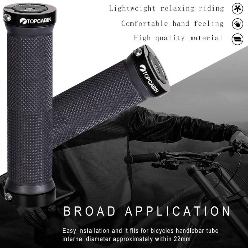 TOPCABIN Bicycle Handlebar Grips, Ergonomic Design, Mountain Bike / BMX