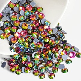 Beadsland Hotfix - 1440 diamantes de imitación de cristal con parte trasera plana para manualidades, ropa, decoraciones de bricolaje, arcoíris, SS20, 