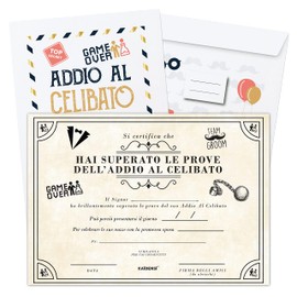 Gift Idea Advent for Helibat - Certificate for the Groom - Team Groom Gadget - Groom To Be Kit - Accessories Scherzi Sposi